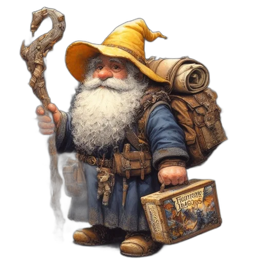 staff, hat, fantasy art, concept art transparent PNG cut-out