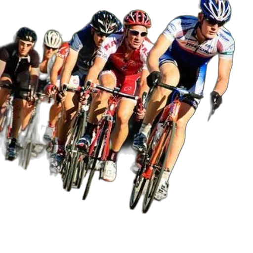 group, cyclists, race, down transparent PNG cut-out