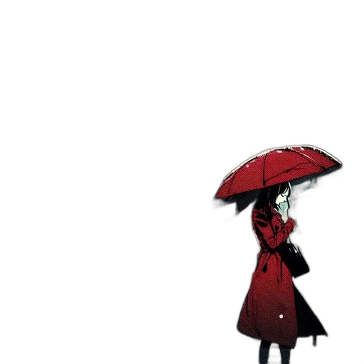 umbrella, hat, dress, staff transparent PNG cut-out