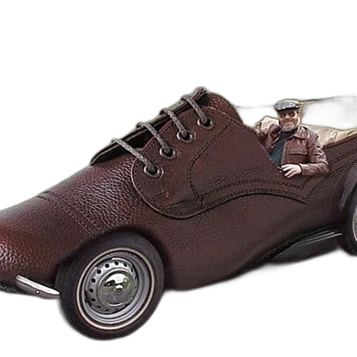 shoes, car, photorealistic, 3d render transparent PNG cut-out