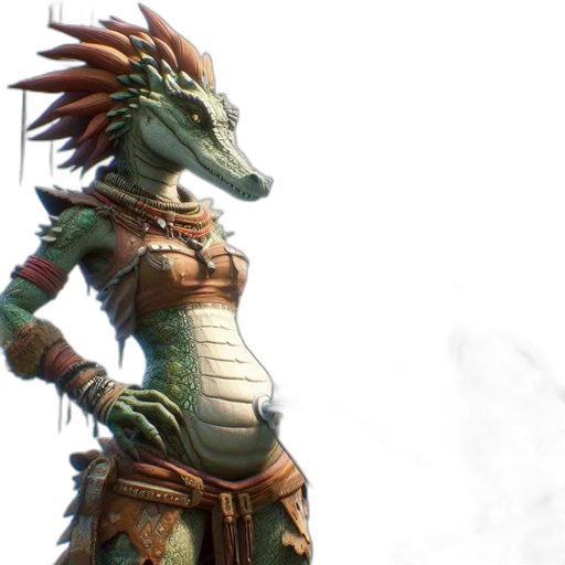 dragon, creature, staff, animal transparent PNG cut-out