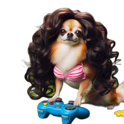 hair, animal, creature, photorealistic transparent PNG cut-out