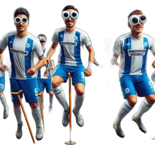 concept art, 3d render, soccer, players transparent PNG cut-out