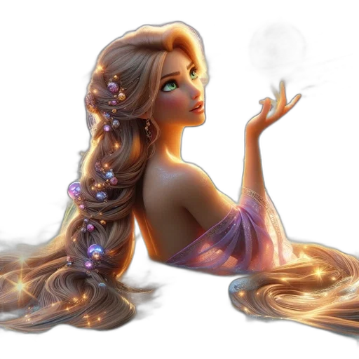 dress, hair, fantasy art, concept art transparent PNG cut-out