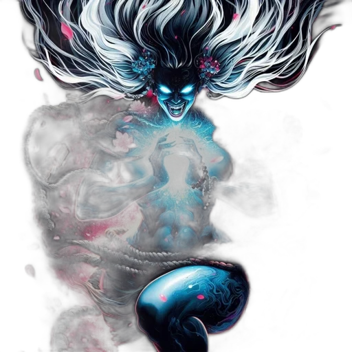 creature, dragon, hair, mask transparent PNG cut-out