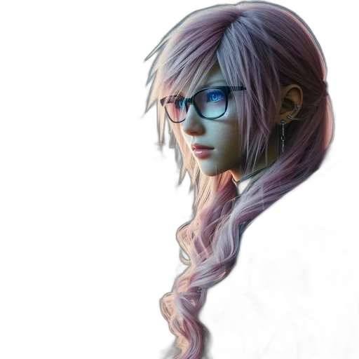 hair, face, staff, dragon transparent PNG cut-out