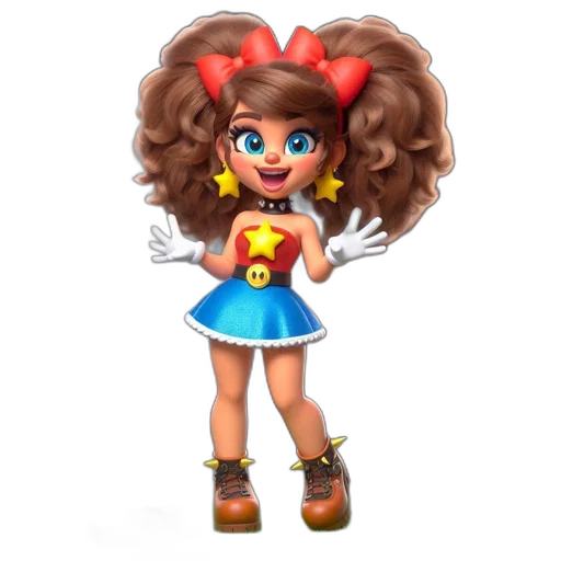 hair, dress, staff, crown transparent PNG cut-out