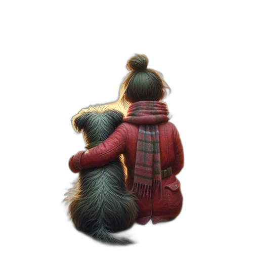 hat, jacket, hair, animal transparent PNG cut-out