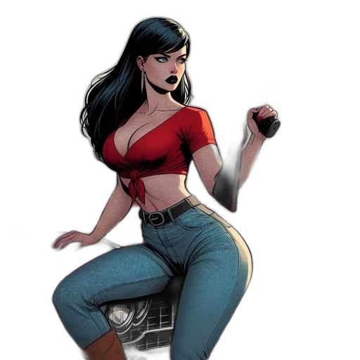 comic book art, concept art, cartoon, fantasy art transparent PNG cut-out