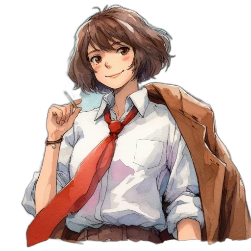 jacket, staff, face, weapon transparent PNG cut-out