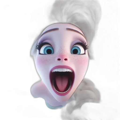 face, mask, creature, 3d render transparent PNG cut-out