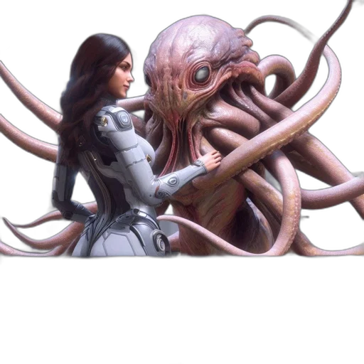 creature, hair, animal, robot transparent PNG cut-out
