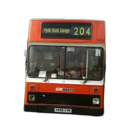 3d render, photorealistic, buses, double transparent PNG cut-out