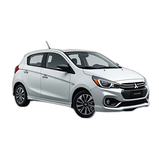 car, white, 2019, mitsubishi transparent PNG cut-out