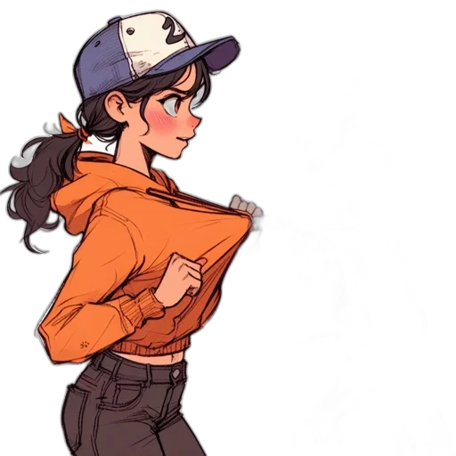 jacket, hat, staff, watercolor transparent PNG cut-out