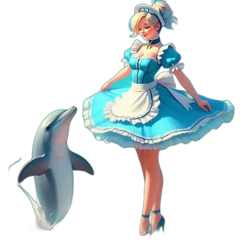 dress, staff, weapon, hat transparent PNG cut-out