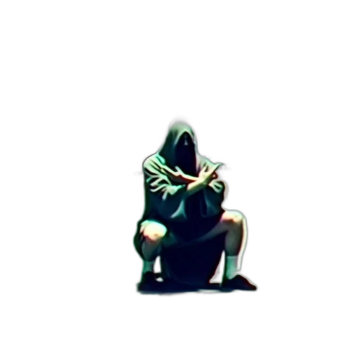 jacket, mask, creature, weapon transparent PNG cut-out