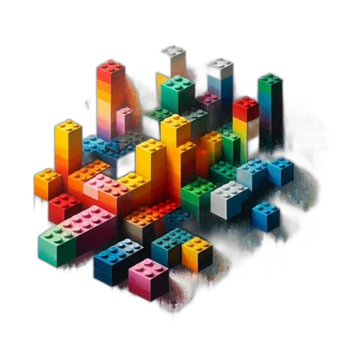 building, 3d render, pixel art, concept art transparent PNG cut-out