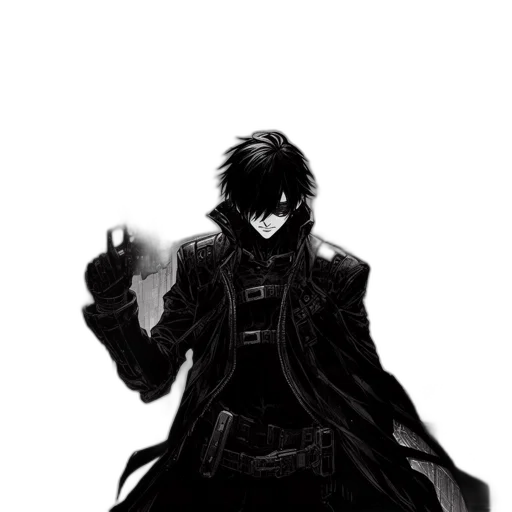 jacket, weapon, sword, mask transparent PNG cut-out