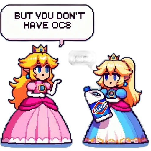 dress, crown, pixel art, vaporwave transparent PNG cut-out