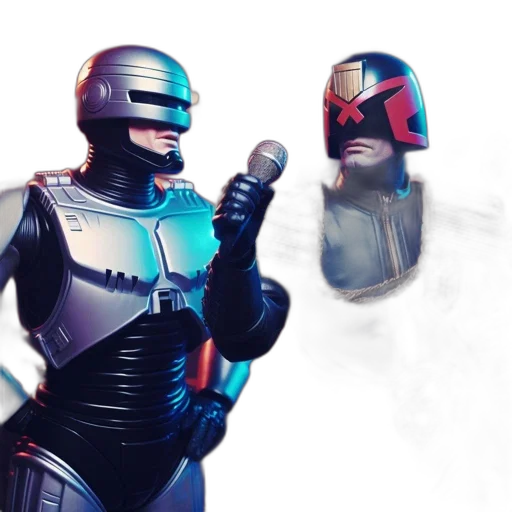 robot, mask, concept art, 3d render transparent PNG cut-out
