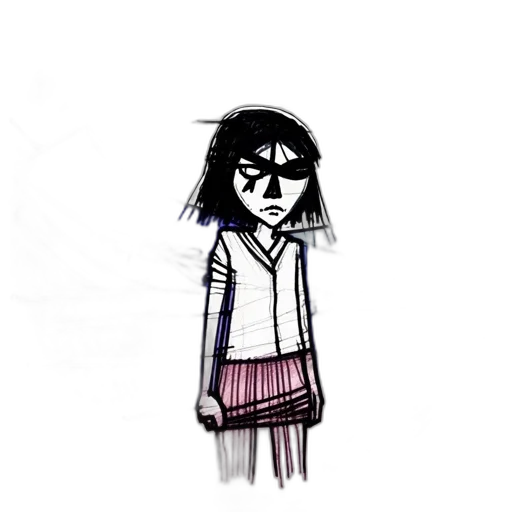 jacket, dress, creature, staff transparent PNG cut-out