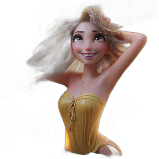 dress, hair, crown, face transparent PNG cut-out