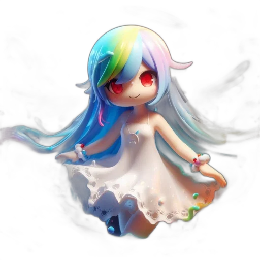dress, staff, creature, fantasy art transparent PNG cut-out