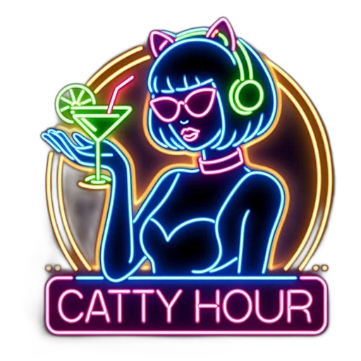staff, vaporwave, pixel art, cyberpunk transparent PNG cut-out