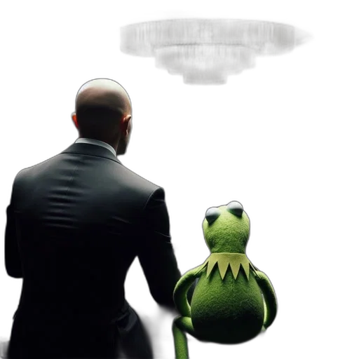 concept art, 3d render, bald, man transparent PNG cut-out