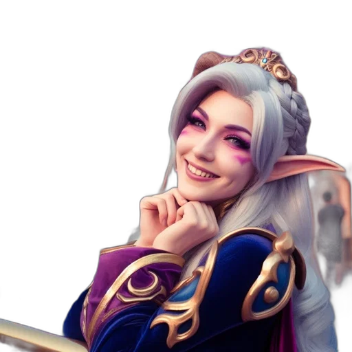 staff, face, crown, fantasy art transparent PNG cut-out