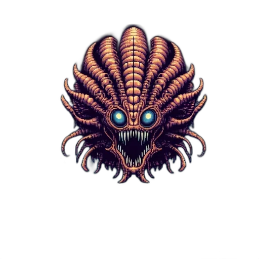 creature, dragon, mask, staff transparent PNG cut-out