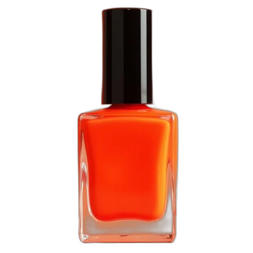 bottle, neon, orange, nail transparent PNG cut-out