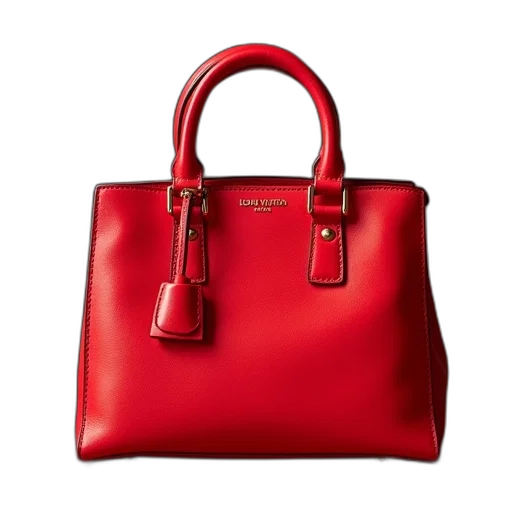 red, louis, vuitto, handbag transparent PNG cut-out