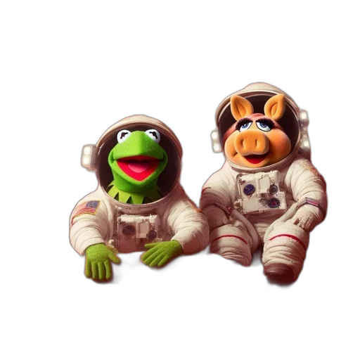 concept art, 3d render, pixel art, outer space transparent PNG cut-out