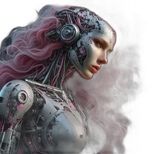 robot, cyberpunk, concept art, fantasy art transparent PNG cut-out