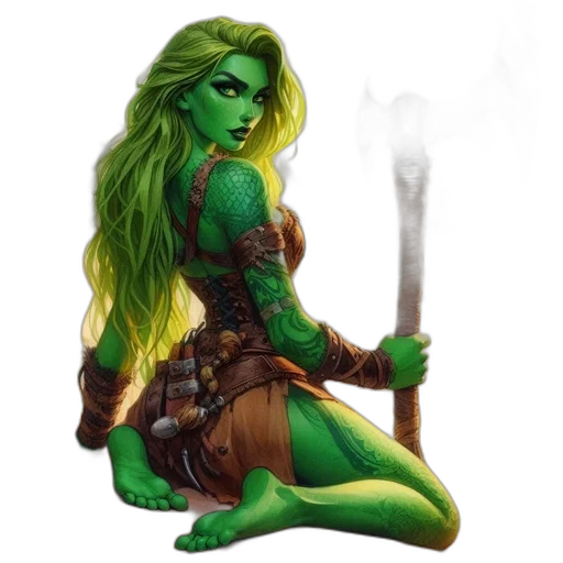 staff, fantasy art, concept art, comic book art transparent PNG cut-out