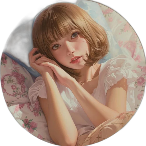 face, jewelry, photorealistic, oil painting transparent PNG cut-out