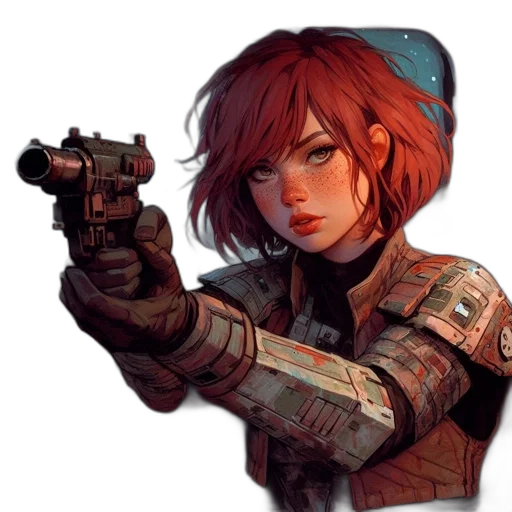 weapon, jacket, concept art, comic book art transparent PNG cut-out