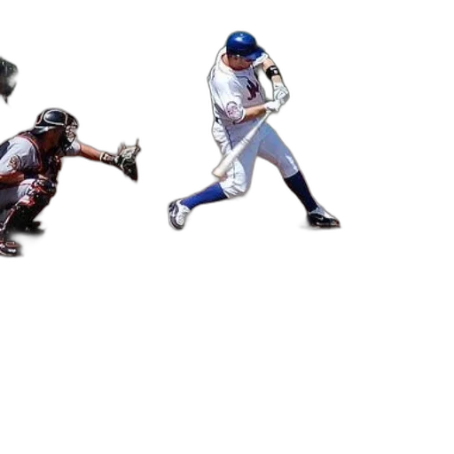 baseball, player, swings, ball transparent PNG cut-out