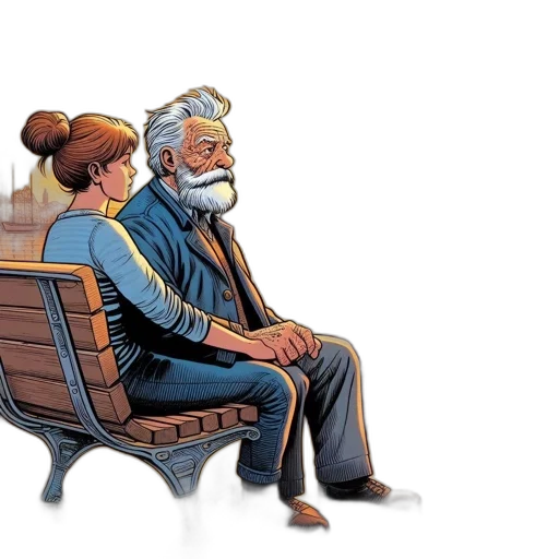 furniture, concept art, comic book art, elderly transparent PNG cut-out