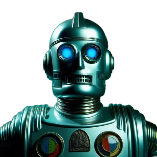 robot, 3d render, concept art, comic book art transparent PNG cut-out