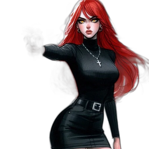 dress, comic book art, fantasy art, concept art transparent PNG cut-out