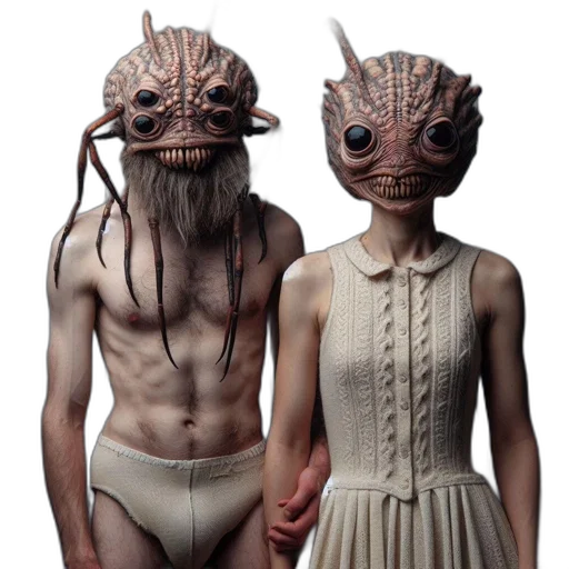 mask, creature, dress, concept art transparent PNG cut-out