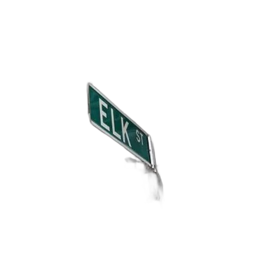 3d render, street, signs, intersection transparent PNG cut-out