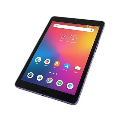 modern, tablet, colorful, screen transparent PNG cut-out