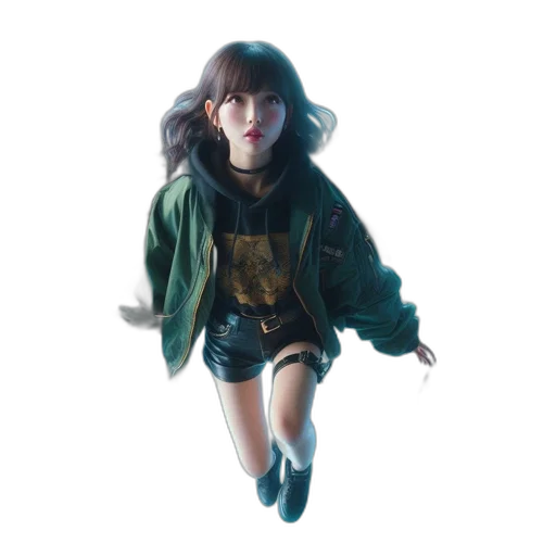 jacket, dress, creature, robot transparent PNG cut-out