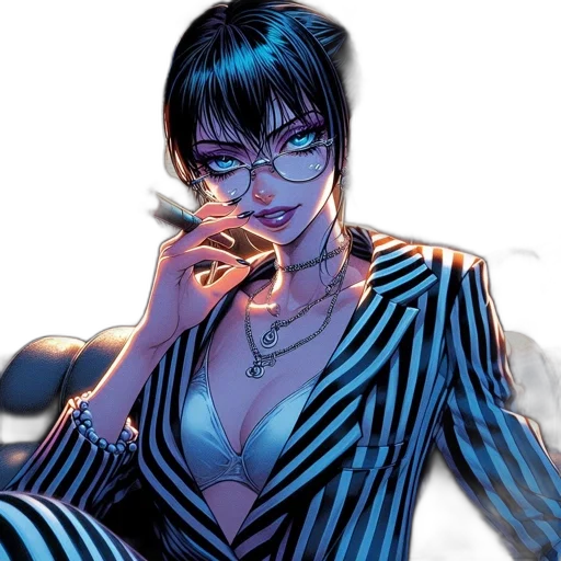 comic book art, cyberpunk, concept art, anime transparent PNG cut-out