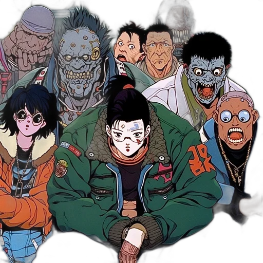 jacket, mask, comic book art, concept art transparent PNG cut-out