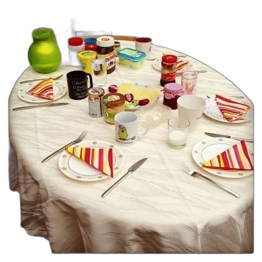 food, table, set, plates transparent PNG cut-out